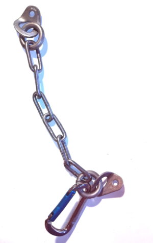 Sosta Kinobi inox con moschettone MAXI  Tasselli inclusi